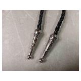 Vintage Native American Style Bolo Tie Black and Silver Tone "Since 1993"