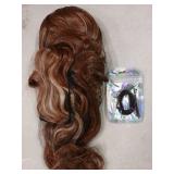 FESHFEN Ponytail Hair Extension - Brown Mixed Ash Blonde