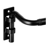 ENJOYBASICS Blackout Curtain Rod for Windows 66 to 120, Wrap Around Curtain Rods for Bedroom, Living Room, Adjustable from 30 to 129 Inches, Matte Black