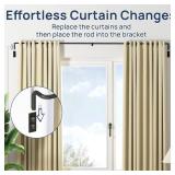 ENJOYBASICS Blackout Curtain Rod for Windows 66 to 120, Wrap Around Curtain Rods for Bedroom, Living Room, Adjustable from 30 to 129 Inches, Matte Black