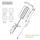 2 Pcs Hand Mixer Attachments Beaters, Hand Mixer Beaters Attachments for Kitchen Stainless Steel Replacement Parts for Hamilton Beach 62682RZ 62692 62695V 64699 Mixer