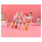 AISIDERK 12" Acrylic Riser Display Stands - 4 Tier Clear Acrylic Display Shelf, Double Sided Usable, Makeup Organizer Perfume Organizer, Acrylic Shelves For Funko Pop Figures , Cupcake, Candy Food