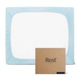 REST Evercool+ Fitted Sheet, Queen Size, Light Blue, 15" Deep (up to 18"), Breathable Bedding for Hot Sleeper and Night Sweats, Bed Sheet with Ionic+ Self-Cleaning Silver Yarn for Sensitive Skin