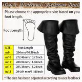 Ramede Medieval Pirate Boots Men Halloween Renaissance Boots Gothic Cosplay Costume for Men(Us11,Black) (Pre Owned)