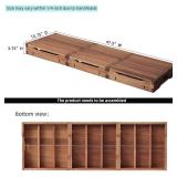 unununu Wooden Platform Step Stool for Adults&Senior,Standing Aids & Supports,Stair Assist Indoor&Outdoor,Heavy Duty Sturdy Solid Wood Bedside Foot Stepper,for Handicap,Elderly,High Beds(47.5"W)