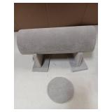 Juvale Velvet Headband Holder Stand - 12.2 x 6.5 x 6.7 Inches, Gray Velvet - Hair Accessories Organizer & Headband Rack - Bracelet Display & Jewelry Stand