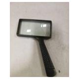 Jumbo Rectangular Handheld Magnifying Glass (3X Magnification) Scratch Resistant Glass Lens - Large Horizontal Viewing Area