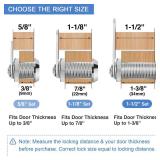 Cylinnda Cabinet Locks (3 Pack, Zinc Alloy), Keyed Alike Cam Lock for Tool Box, RV Storage, Mailbox, 5/8"