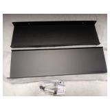 Dancrul Floating Shelves For Wall, Wall Mounted Shelves With Lip For Storage, Metal Display Shelves For Home Decor, Kitchen/Living Room/Bedroom/Bathroom Shelf, Black 16 inch 2 Pack