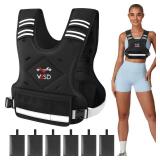 VBSD Adjustable Weighted Vest 4-10lb Vest Body Weight Vest With Reflective Strip For Running Walking Strength Training Workouts