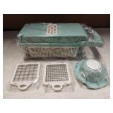 MAIPOR Vegetable Chopper Pro, Multifunctional 13 In 1 Food Chopper, Kitchen Vegetable Slicer Dicer Cutter With 8 Blades for Onion Carrot And Garlic With Container (Blue)