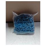 Glooglitter 1000 Pieces Ribbed Plastic Anchors #10-12 x 1 Inch Drywall Anchors Plastic Wall Anchor Lightweight Blue Screw Anchor For Hollow Walls Concrete Pictures Artwork Decor Anchoring Application