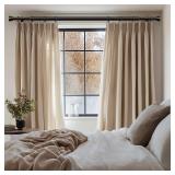 Lootkell Modern Black Curtain Rods For Windows 48 To 84 Inches Adjustable Length Heavy Duty 1" Diameter Window Curtain Rod With Decorative Finials For Outdoor Farmhouse Bedroom Kitchen Living Room