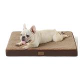 Bedsure Dog Bed Medium Size Dog - Comfy Flat Puppy Beds With Removable Washable Cover, Orthopedic Egg Crate Foam Pet Mat, Suitable For Pet Up To 30 lbs