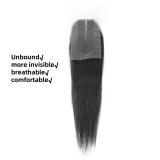 BLISSHAIR 2x6 Hd Lace Closure Deep Middle Part Straight Lace Closure Human Hair 100% Virgin Remy Hair Unprocessed 2x6 Closure Natural Black Color(14 inch)