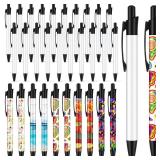 Yexiya Sublimation Pens Blank Heat Transfer Pen Sublimation Ballpoint Pen With Shrink Wrap White Aluminum Customized Clip Pen School Supplies For Christmas Office School Stationery Supplies (20 Sets)
