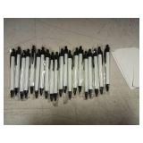 Yexiya Sublimation Pens Blank Heat Transfer Pen Sublimation Ballpoint Pen With Shrink Wrap White Aluminum Customized Clip Pen School Supplies For Christmas Office School Stationery Supplies (20 Sets)