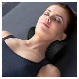 RESTCLOUD Neck And Shoulder Relaxer, Cervical Traction Device For TMJ Pain Relief And Cervical Spine Alignment, Chiropractic Pillow, Neck Stretcher (Black)