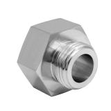 Beduan Garden Hose Adapter, 3/4" GHT Male(Threaded OD 1.06) x 1" NPT Female Connector(Threaded ID 1.1921"),GHT To NPT Adapter Stainless Steel Pipe Fittings Connect