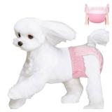 Ambreview Disposable Dog Diapers Female, Just Pull It Up, Doggie Diapers For Female Dogs, Strong Absorbency | Leak Proof, For Dogs In Heat | Elderly | Disabled, M 10 PCS