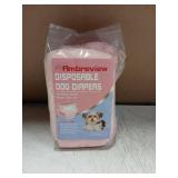 Ambreview Disposable Dog Diapers Female, Just Pull It Up, Doggie Diapers For Female Dogs, Strong Absorbency | Leak Proof, For Dogs In Heat | Elderly | Disabled, M 10 PCS