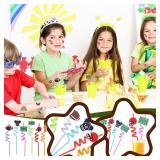 CHAROUP Serve 12 Football Party Favors Kit 194 Pcs Gift Bags Silicone Bracelet Whistles Keychains Slap Bracelet Tattoo Sticker Football Stickers Plastic Straws for Football Party Supplies Decor