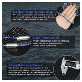 Drasry Saltwater Fishing Cast Net 3/8 inch Mesh Size For Bait Shrimp Trap Fish Heavy Duty Throw Net 3FT To 12FT Radius 5FT Radius 0.66LB/ FT