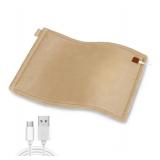 Comfheat USB Heating Pad, 5V Heated Travel Pads, 3 Heat Settings & Auto Shut Off, Hot Therapy For Pain Relief Abdomen Cramps (16"x 12") Khaki