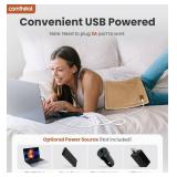 Comfheat USB Heating Pad, 5V Heated Travel Pads, 3 Heat Settings & Auto Shut Off, Hot Therapy For Pain Relief Abdomen Cramps (16"x 12") Khaki