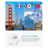 2 Pack US To Japan Travel Plug Adapter, HANYCONY Japan Power Adpter With 4 Outlets 4 USB Ports(2 USB C), Type A Plug Adapter For Amercian USA To Japanese China Canada Mexico Philippines Peru