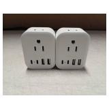 2 Pack US To Japan Travel Plug Adapter, HANYCONY Japan Power Adpter With 4 Outlets 4 USB Ports(2 USB C), Type A Plug Adapter For Amercian USA To Japanese China Canada Mexico Philippines Peru