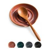 Spoon Holder For Stove Top, Ceramic Spoon Rest For Countertop, Large Spoon Holder For Spatula, Coffee Spoon, Spoon Cradle, Farmhouse Cooking And Coffee Spoon Rest Red