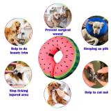 Katoggy Inflatable Dog Cone Collar For After Surgery, Soft Adjustable Blow Up Donut E-Collar For Small Medium Dog And Cats