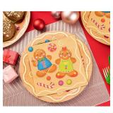 Juvale Gingerbread Man Cocktail Napkins - 100 Pack, 2-Ply, 6.5 x 6.5 In Folded/13 x 13 In Unfolded - Cute Boy & Girl Gingerbread Design - Paper Cocktail & Cookie Napkin Set