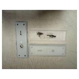 Newliplace 2 Pack Mortise Lock Door Knob Plates For Interior Doors, Old Style Mortise Door Knob Cover Plate Replacement, Matte Black Door Escutcheon