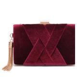 CARIEDO Velvet Evening Clutch Purse For Women Bridal Wedding Guest Bag, Elegant Gift For Bride Family, Black Tie Events & Formal Occasions