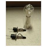 Pafusen Bartending Jigger With 2 Pourers, Japanese Jigger With 5 Measurements, 2oz/1oz, Shot Measure, Bar Tool Accessories (Silver, 1 Jigger + 2 Pourers With Caps)