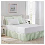 Laura Ashley - Euro Shams, 100% Smooth Cotton with Envelope Closure, Throw Pillow Cover for Bed or Couch, Oeko-Tex Certified, Set of 2 (Ticking Stripe Green, 26" x 26")