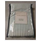 Laura Ashley - Euro Shams, 100% Smooth Cotton with Envelope Closure, Throw Pillow Cover for Bed or Couch, Oeko-Tex Certified, Set of 2 (Ticking Stripe Green, 26" x 26")