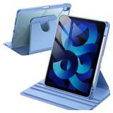 JETech Rotating Case for iPad Air 11-Inch M3/M2 (2025/2024), iPad Air 5/4 (2022/2020 5th/4th Generation), 360 Degree Rotation Protective Stand Cover Clear Back, Auto Wake/Sleep (Sky Blue)