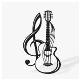 Musical Note Metal Wall Art Vase with Flowers, Hanging Decor for Indoor Living Room, Kitchen, Bedroom (Musical Notes Wall Art)