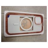 Miracase Glass Series for iPhone 15 Case [Compatible with MagSafe] Full-Body Magnetic Case with Built-in 9H Tempered Glass Anti-Fingerprint Screen Protector + Camera Lens Protector, Clear Pink