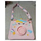 Gurgitat for iPad A16 Case/10th Generation Case - Girls Girly Teens Cute Cartoon Unicorn Silicone 10.9 Inch 2022 Tablet Cover with Rotating Stand & Strap for iPad 11th 11 Inch 2025