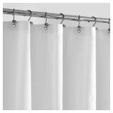 ALYVIA SPRING Extra Long Fabric Shower Curtain Liner Waterproof - 72" x 84", Soft & Lightweight XL Shower Curtain with Magnets, Machine Washable - 72x84, White
