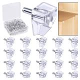 3 Millimeters or 1/8 Inch Shelf Support Peg Support Cabinet Shelf Pins Clear Plastic Replacement Peg Cabinet Shelf Supports Pins Shelf Holder Locking Pins (20 Pieces)