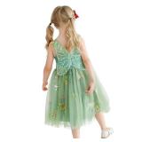 TTYAOVO Baby Girls Tulle Dress Butterfly Birthday Party Dresses Size 1Y(12 Months, 2150 Green)