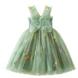 TTYAOVO Baby Girls Tulle Dress Butterfly Birthday Party Dresses Size 1Y(12 Months, 2150 Green)