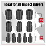 SEDY 11-Piece E-Torx Socket Set - Star Sockets Set with Socket Rail, External Torx Socket with Organizer, External Socket-Set, E4 E5 E6 E7 E8 E10 E12 E14 E16 E18 E20 Reverse Sockets Set