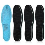 Sintege 3 Pairs Breathable Shoe Insoles Inserts Soft Cushioning Double-Layer Latex Foam Perforated Replacement Insoles for Men 7-11 Woman 2-8 (Black)