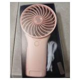 QQT Mini Handheld Fan,4 Speed Adjustable Portable Battery Operated Fans,USB Rechargeable Desk Fan with Mirror,Max 20 Hrs Hand Fan For Travel Office Outdoor Women Men (Pink)